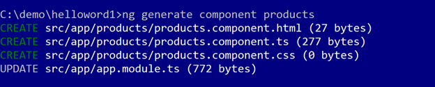 ng generate component products ng generate component products