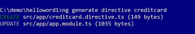 ng generate directive creditcard ng generate directive creditcard