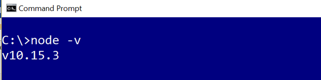 node –v node –v