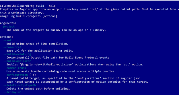 ng build –help ng build –help