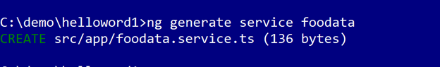 ng generate service foodata ng generate service foodata