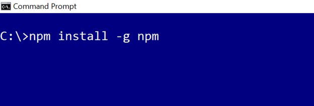 npm install -g npm npm install -g npm