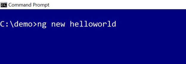 ng new helloworld ng new helloworld