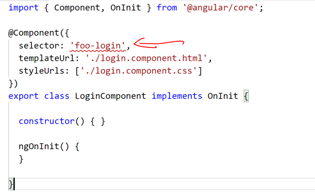 As you see that now generated component has prefix foo used As you see that now generated component has prefix foo used