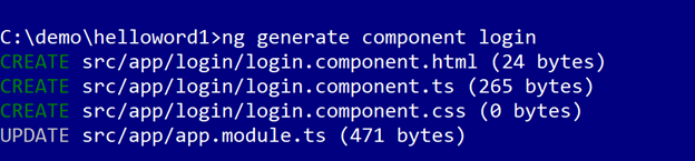 ng generate component login ng generate component login