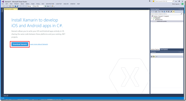 Install Xamarin