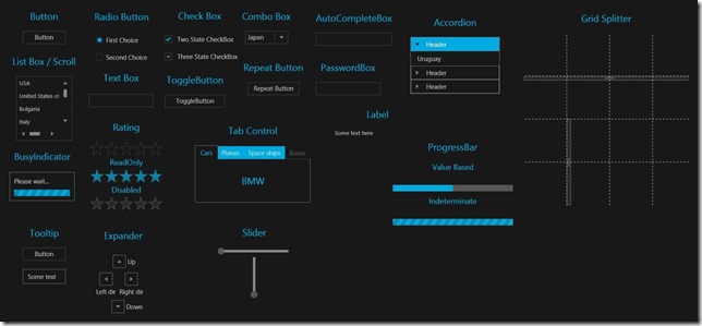 Metro Theme Dark Silverlight