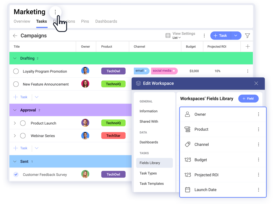 Custom Fields Features In Project Management Software Slingshot