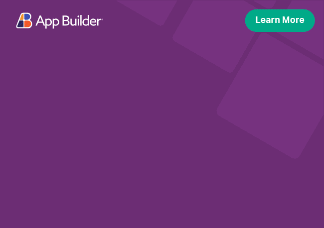 drag and drop App Builder