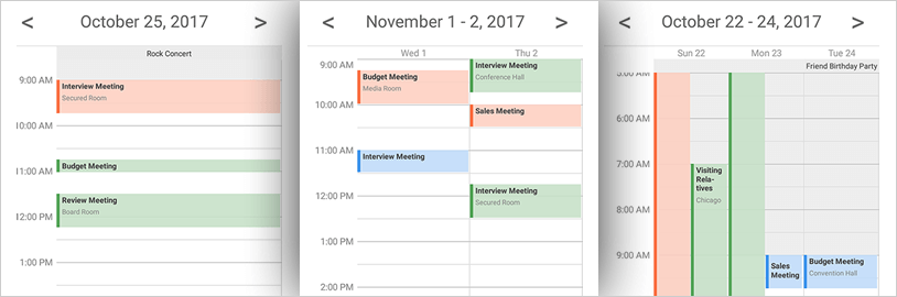 Display a day view with Xamarin Schedule control
