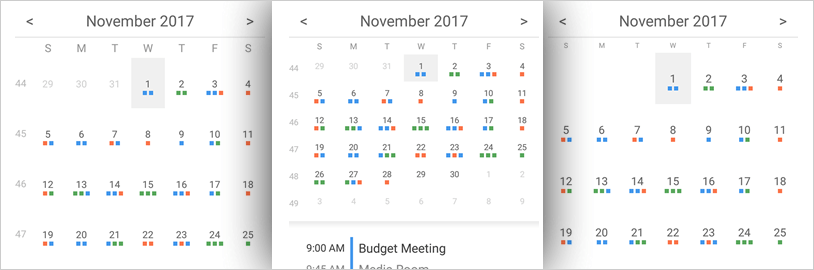 Display a month-based view with Xamarin Schedule control