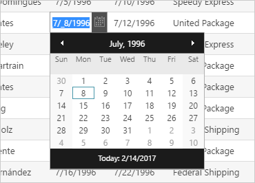 Type in a date rather than selecting it from the month view.