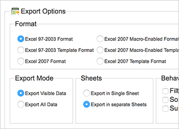 Exportador de Excel ASP.NET