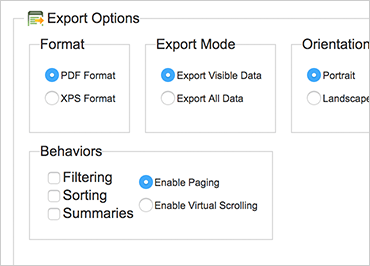 ASP.NET 문서 내보내기