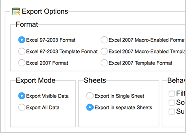 ASP.NET Excel 내보내기