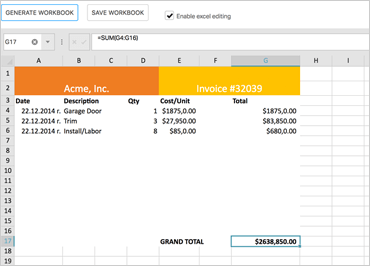 Spreadsheet Import & Save Data to Excel Function