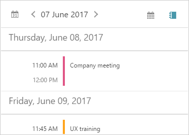 Ignite UI Agenda