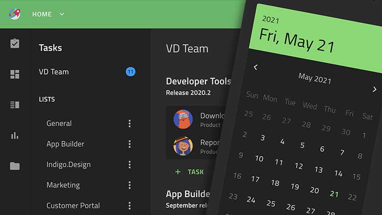 Team Collaboration app showcases tasks and dashboards Team Collaboration app showcases tasks and dashboards