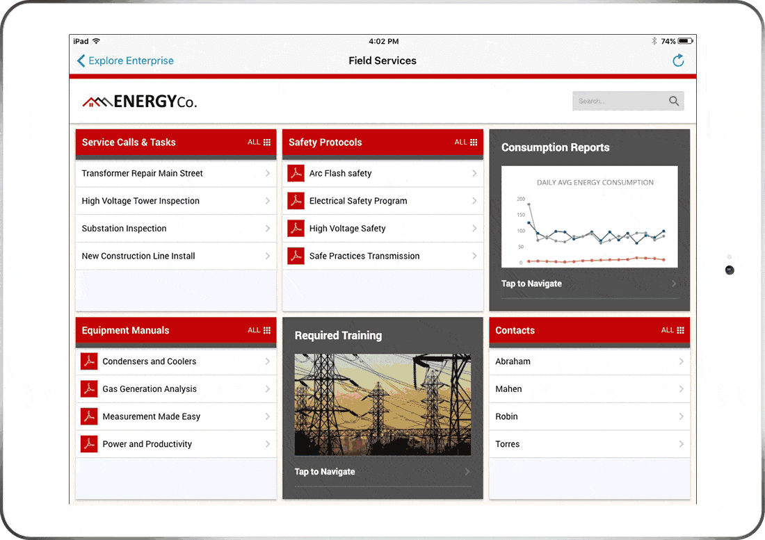 SharePlus Mobility solution and enterprise management for field technicians and teams