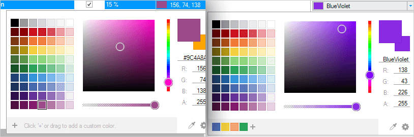 WinForms 색상 팔레트