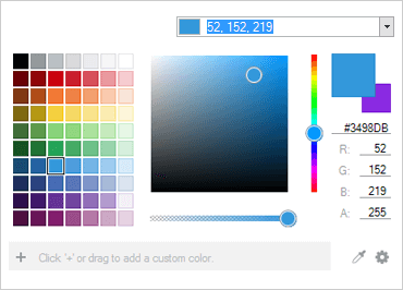 Paleta de colores de WinForms