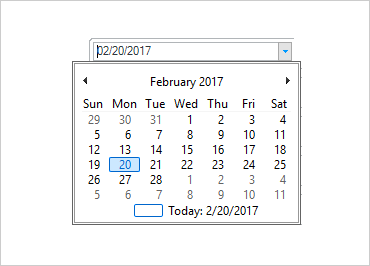 Calendario de WinForms