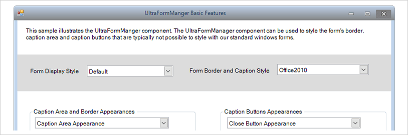 Formularios personalizados de WinForms