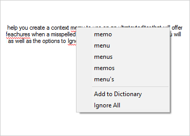 WinForms Context Menu