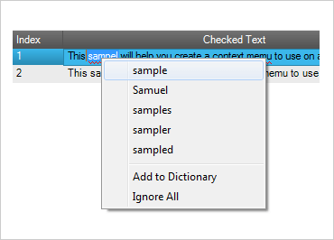 Diccionario personalizado de WinForms