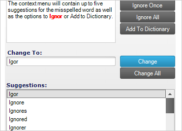 Control del corrector ortográfico de WinForms