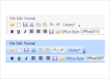 WinForms Toolbar Ribbon UI