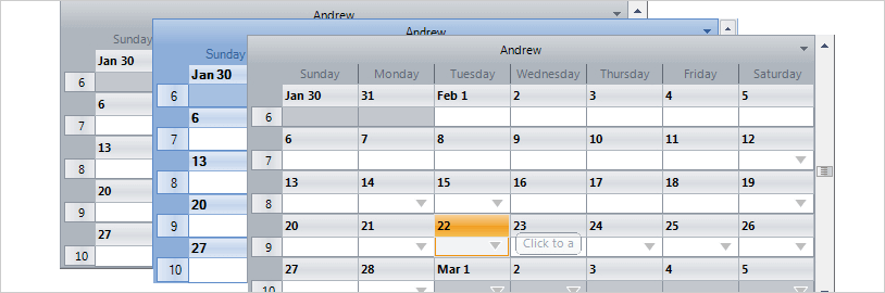 Ejemplo de horario laboral de WinForms