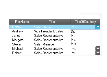 WinForms 편집 및 선택