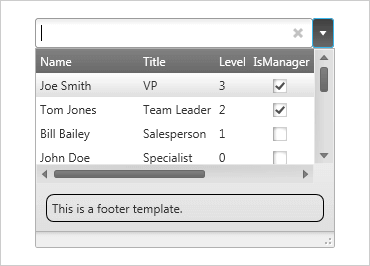 WPF Multi-Column Combo Editor