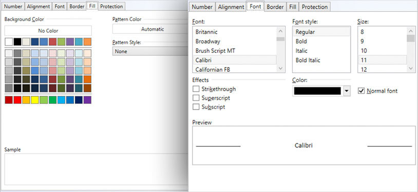 Cell Formatting