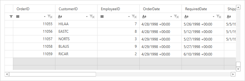 Fuente de datos de paginación asincrónica