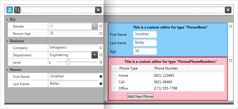 Una variedad de editores