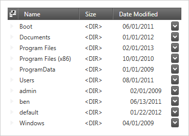 Cuadrícula de árbol WPF