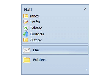 Barra de lista de Outlook