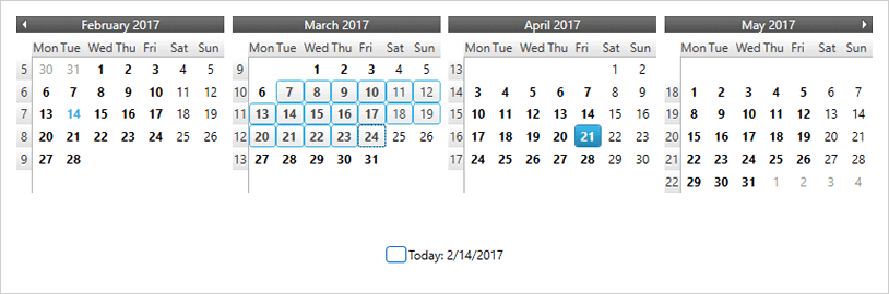 Single/Multiple Date Selection