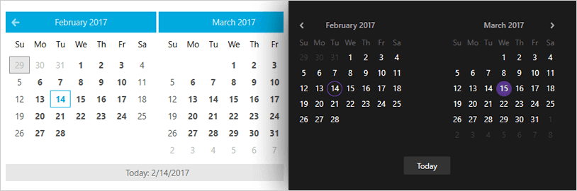 Windows 7 Style Calendar