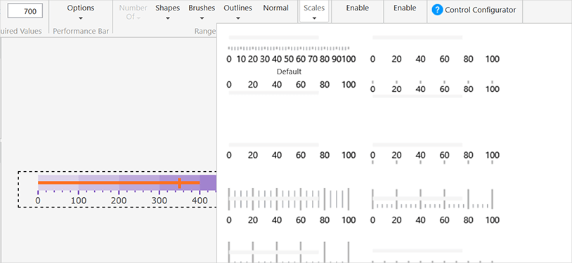 Xamarin Custom Scales Selector
