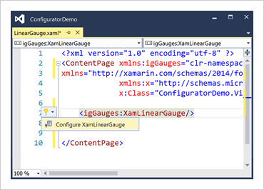 Xamarin 선형 계기