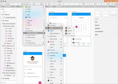 Indigo.Design Visual specifications linked to UI components