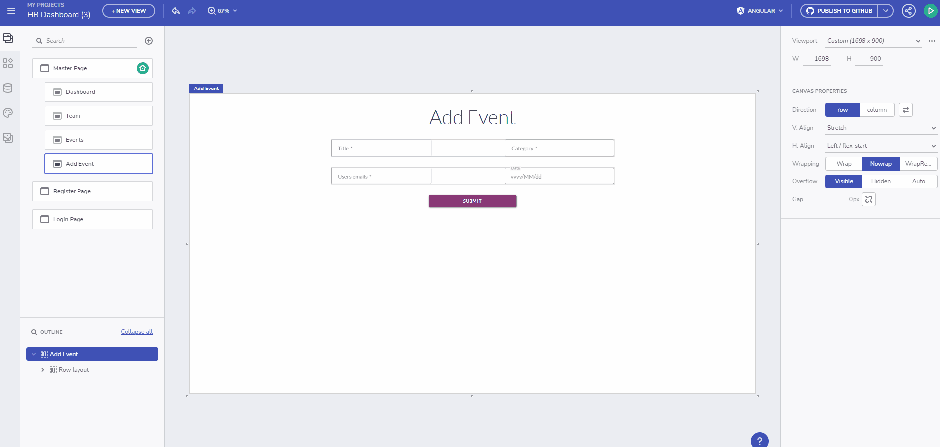 Crear una página similar para cambiar los roles de los usuarios en App Builder