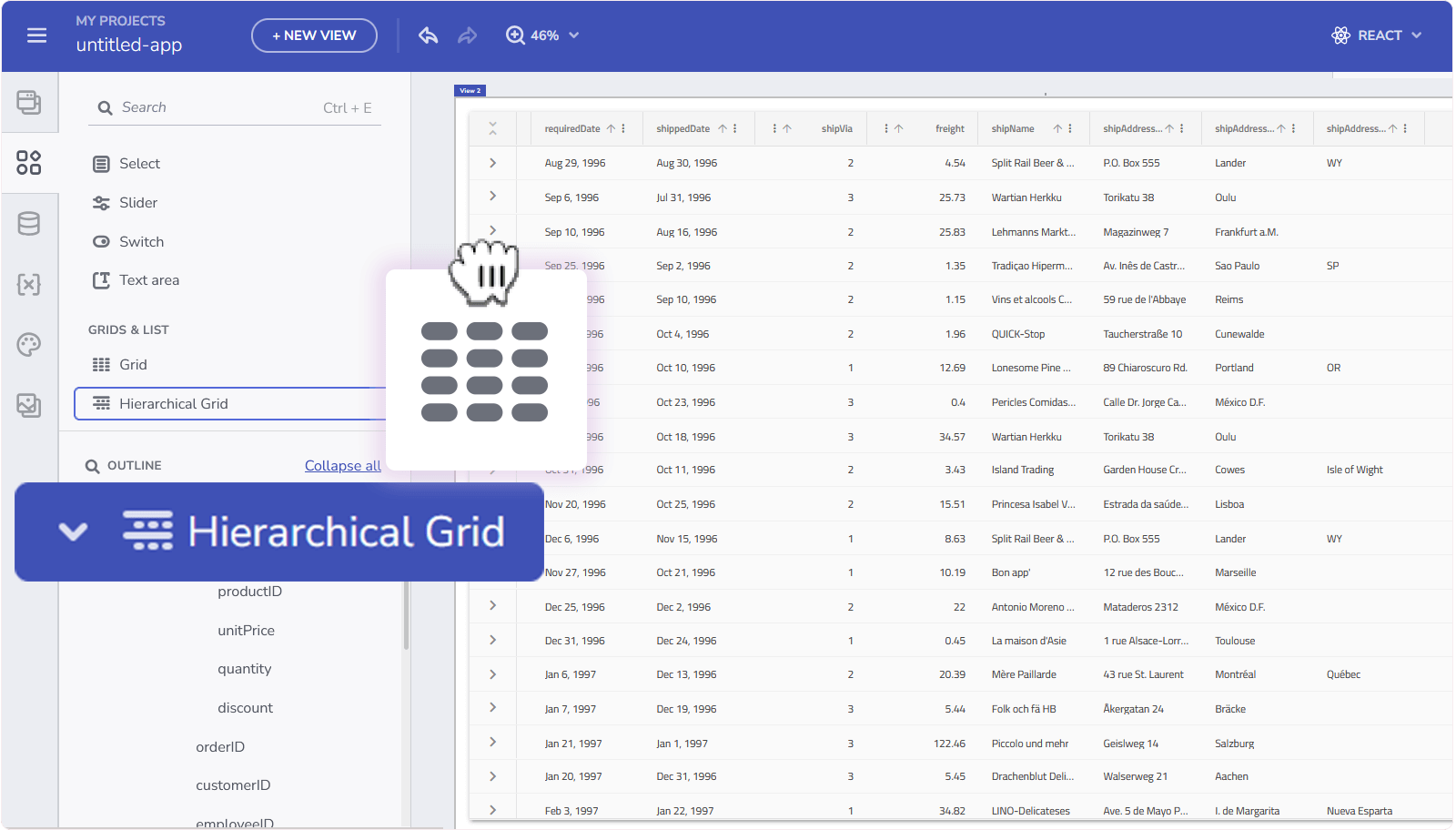 Blazing Fast Grid Preview - App Builder