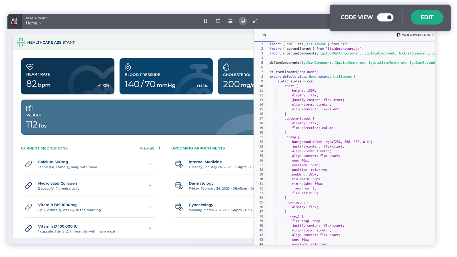 Web Components Code Generation Made Easy With App Builderâ„¢