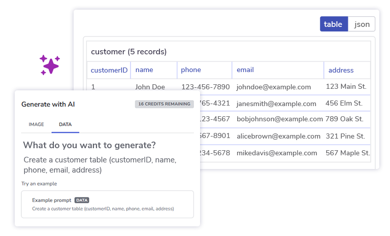 Instant Data Creation with App Builder AI Instant Data Creation with App Builder AI