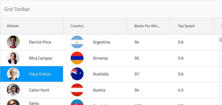Angular 데이터 그리드의 헤더로 열 그룹화