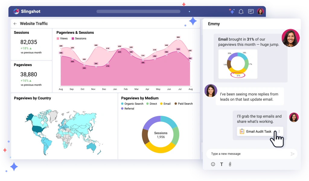 Traffic stats seen in Slingshot